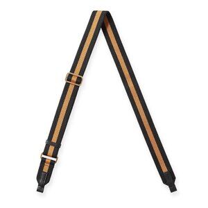 Mark & Graham Build Your Bag Crossbody Strap, 3 Stripe Twill, Black-Tan